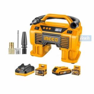 CACLI2002 Cordless auto air compressor​ Set (1bat + 1charger) - ម៉ូទ័របូមខ្យល់កង់ឡានប្រើថ្ម 20V iNGCO ឈុត