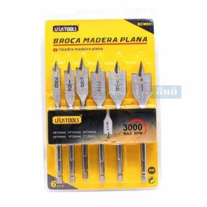 6-piece wood drill bit set UYUSTOOLS BCM601 - ផ្លែស្វានឈើរឈុត 6ដើម
