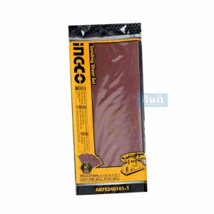 AKFS240101-1 Sandpaper for Orbital Sander FS3208, 5 grits, 90x231mm, 3pcs P80, 2pcs P120 - ក្រដាសខាត់ Ingco