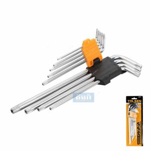 Tolsen Torx Extra Long Arm Hex Key Set, 20057, 9 Pcs/Set - សោរតាន់ផ្កាយវែង
