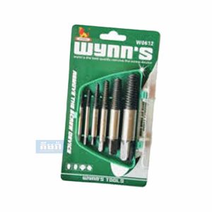 WYNN'S W0612 SCREWS EXTRACTOR (6PCS/SET) - តារ៉ូឆ្វេង 6pcs