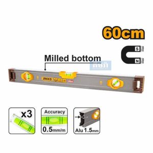 HSL38060M 60cm INGCO Spirit level with powerful magnets - កែវស្ទង់ទឹក 60cm ឆក់