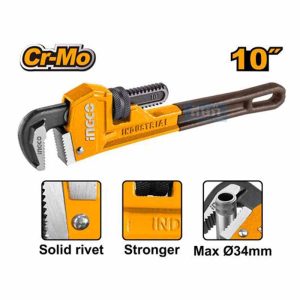 HPW0810 250mm(10") Ingco Pipe Wrench - ម៉ាឡេតមូលទិប 10'' (250mm) x 34mm