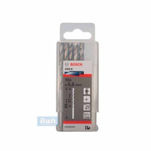 5.5mm HSS-G Metal Drill Bits, 10 Piece Pack (2608595064) – ផ្លែស្វានដែក​ BOSCH 5.5mm (10pcs)