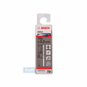 3.2mm HSS-G Metal Drill Bits, 10 Piece Pack (2608595056) – ផ្លែស្វានដែក​ BOSCH 3.2mm (10pcs)