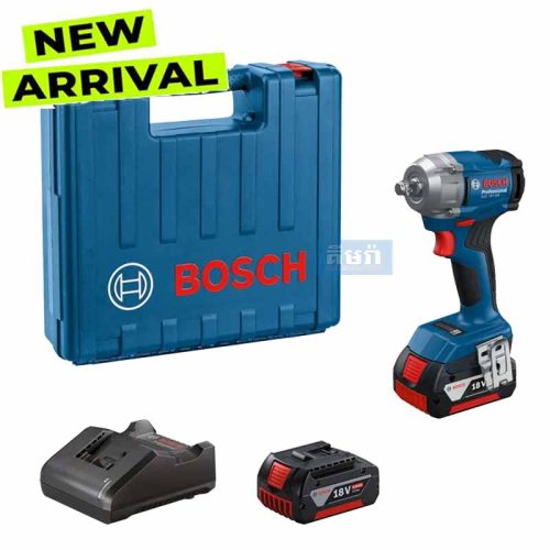 GDS 18V-350, Kit with 2X4.0Ah battery CORDLESS IMPACT WRENCH - ម៉ូទ័រម៉ូលវ៉ាឡុងប្រើថ្ម BOSCH (06019M50K1)