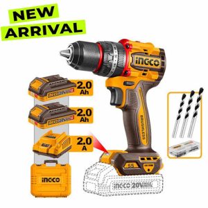 Ingco CIDLI20558 Compact Brushless Cordless Impact Drill - ឈុតម៉ូទ័រស្វានញ៉ាក់ប្រើថ្ម​ 20V ingco