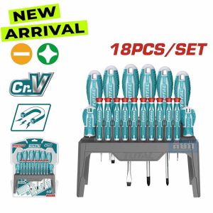 THT250618 TOTAL 18 PCS SCREWDRIVER SET - ទុលណឺវីសឈុតមាន 18ដើម Total