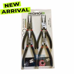 KRH355-7S​​ ដង្កាប់ហ្រ្វែឈុត - KOROL 4-Piece 7-Inch Circlip Plier Set