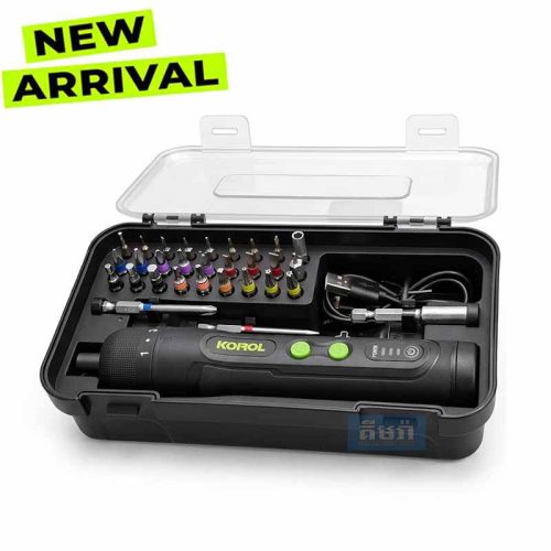 KRB103-5 ម៉ូទ័របាញ់វីសប្រើថ្ម -​ KOROL 4V Cordless Screwdriver Set