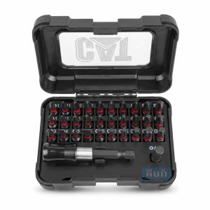 DA01901 ផ្លែបាញ់វីស 32មុខ - CAT 32-Piece Screwdriver & Screwdriver Bit Set