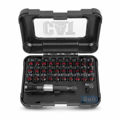 DA01901 ផ្លែបាញ់វីស 32មុខ - CAT 32-Piece Screwdriver & Screwdriver Bit Set