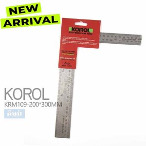 KRM109-200*300MM បន្ទាត់កែង - KOROL 200×300mm Steel L-Square Angle Ruler